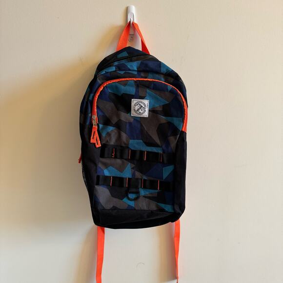 Mountain Edge Kids Backpack Blue Brown Water Bottle Pockets Adjustable Straps - Picture 1 of 15